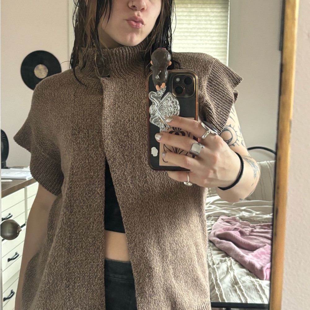 Bobbie Brooks Brown Knit Cardigan